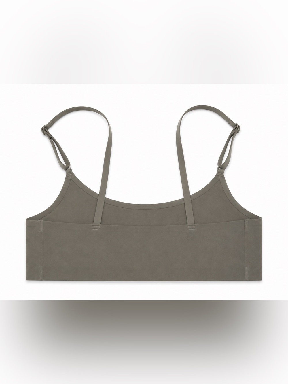Taupe Seamless Wireless Bralette Adjustable Straps Lounge Brami Size M - Picture 3 of 5